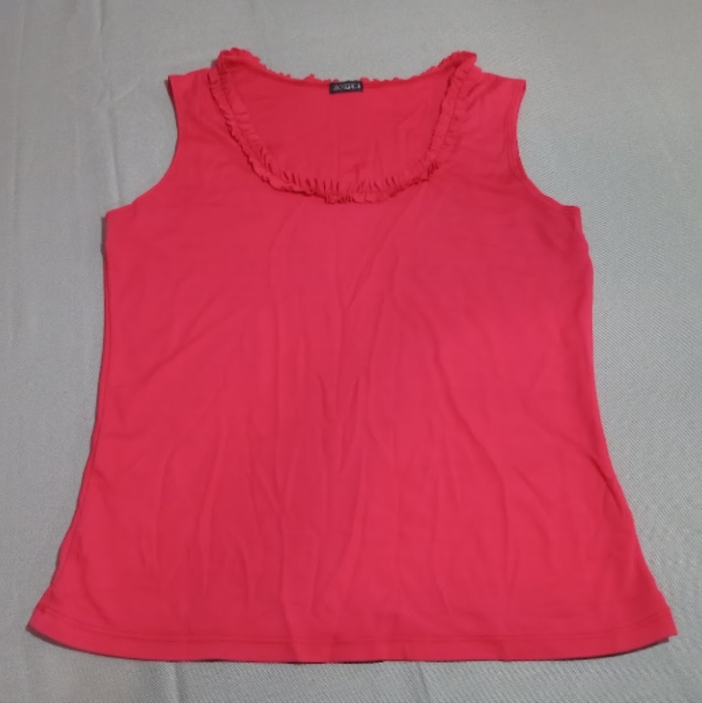 Esoterica Red Ruffled Sleeveless Top
